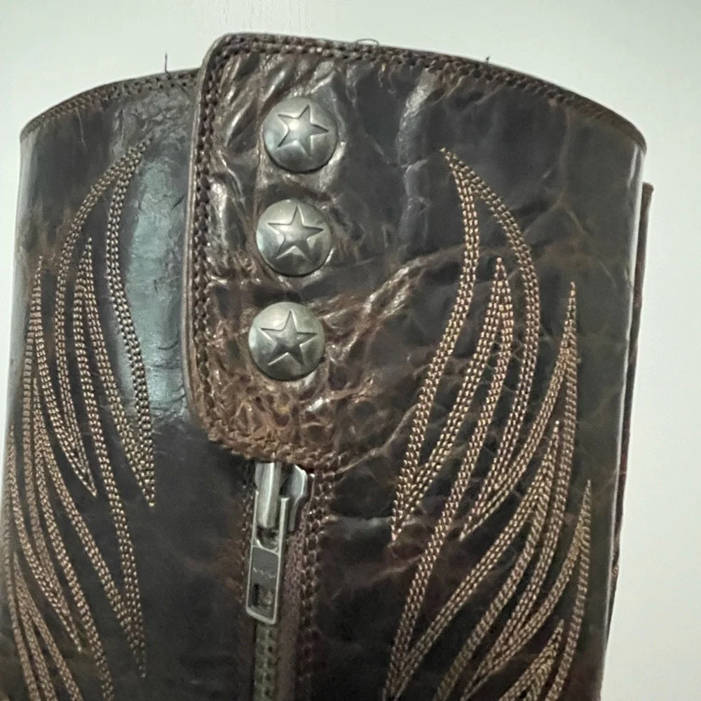 Ariat Brown Leather Western Boots - Picture 4 of 7